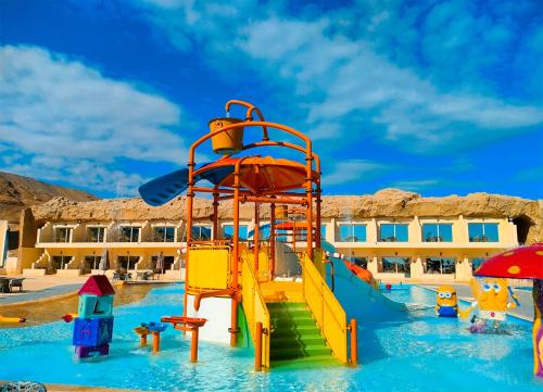 a water slide at a water park at Eastern El-Galala Aquapark Ain Sokhna in Ain Sokhna