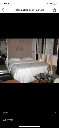 - une photo d'une chambre avec un grand lit dans l'établissement Appartement plein centre tout confort LOCATION DE SAMEDI A SAMEDI de juin à septembre, à Ajaccio