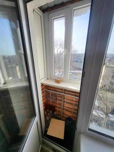 Balkón nebo terasa v ubytování Квартира в центрі Драгоманова 64,поряд центр міста, Поля,шпиталь, швидка на Антоновича, 16лікарня