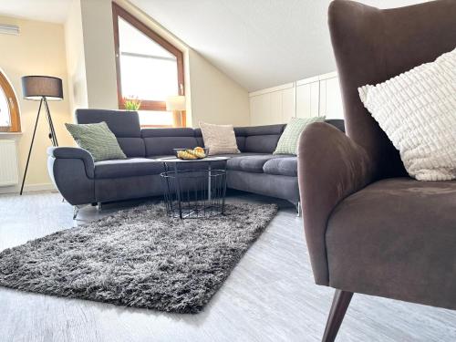 Χώρος καθιστικού στο Seehaus Aachblick, Exklusive Appartements und Ferienwohnungen