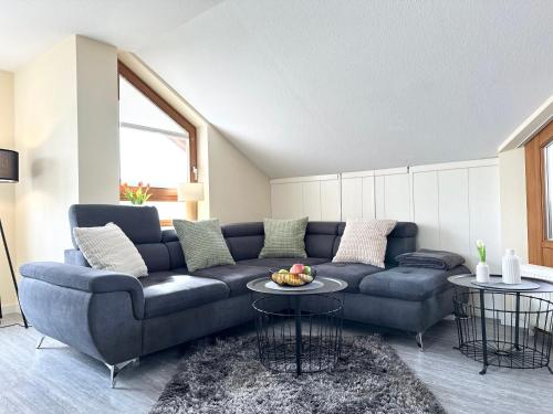 Χώρος καθιστικού στο Seehaus Aachblick, Exklusive Appartements und Ferienwohnungen