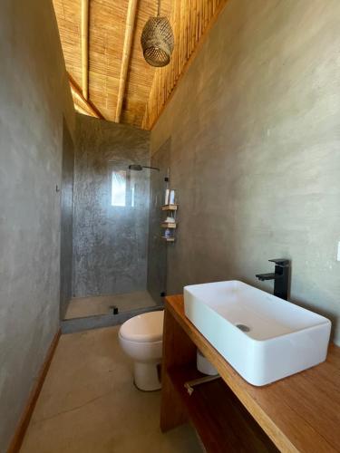Kupatilo u objektu La Cabaña de Iza