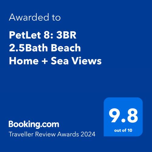 a screenshot of a cell phone with the text upgraded to pellet at PetLet 8: 3BR 2.5Bath Beach Home + Sea Views in Victor Harbor