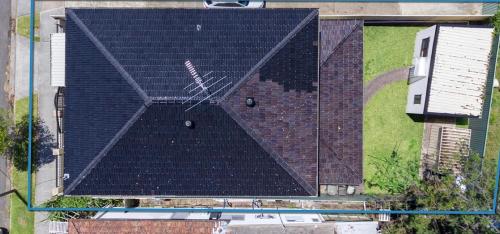 an overhead view of a roof of a building at 68 Frederick in Sydney