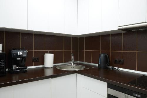 Virtuvė arba virtuvėlė apgyvendinimo įstaigoje Giovi Central Apartment