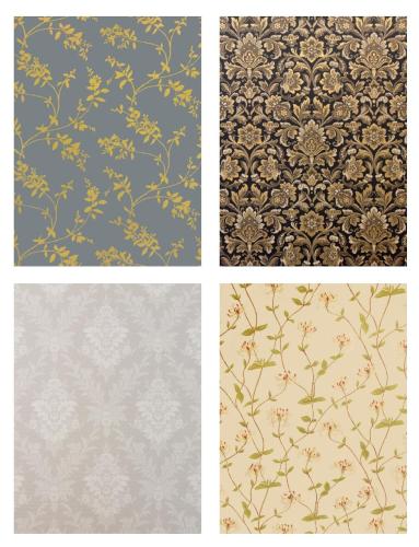 a set of four backgrounds with a floral pattern at Boutique City Design Bijou - an bester Lage in Thun