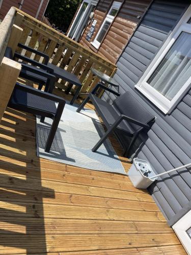 Μπαλκόνι ή βεράντα στο Grey shells 2-Bed Chalet in Bridlington south shore