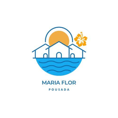 a house in the water logo at Maria Flor Pousada e kitnet in São Mateus