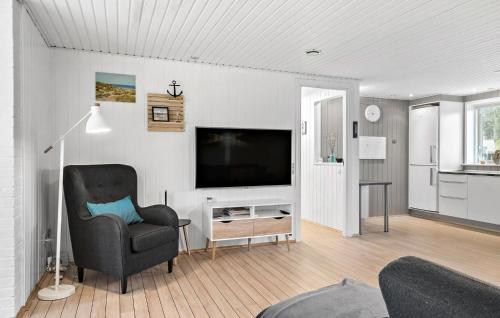 Televisyen dan/atau pusat hiburan di Awesome Home In Ulfborg With Kitchen