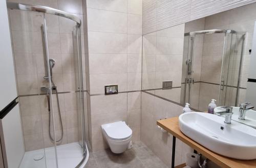 Koupelna v ubytování Verano Centrum Zdrowia i Relaksu