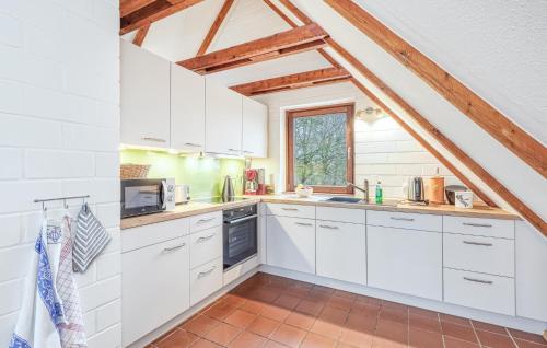 Kuchyň nebo kuchyňský kout v ubytování Ferienhaus Feldblick