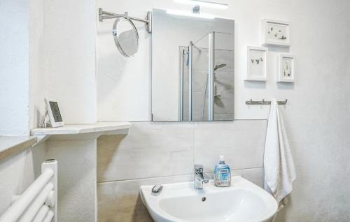 Koupelna v ubytování Ferienhaus Feldblick