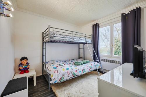 Postel nebo postele na pokoji v ubytování Maison Jade - piscines partagées