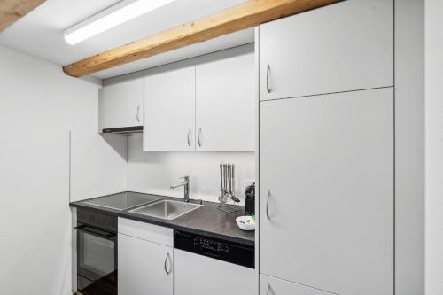 Η κουζίνα ή μικρή κουζίνα στο Kuschelige Ferienwohnung direkt an der Skipiste SGT08