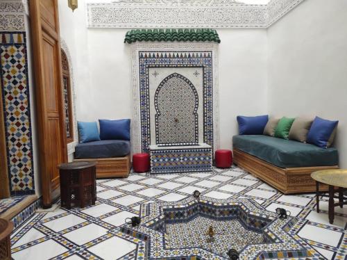 Posezení v ubytování Riad Averroès