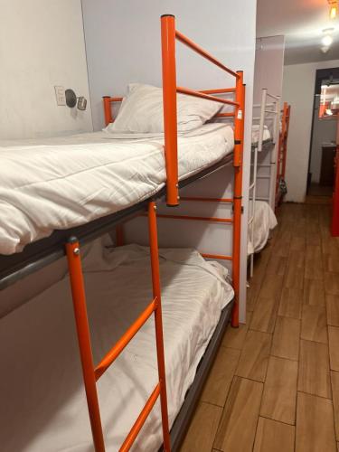 a couple of bunk beds in a room at Patio Hangar Toluca Aeropuerto (antes BoxPark) in Toluca