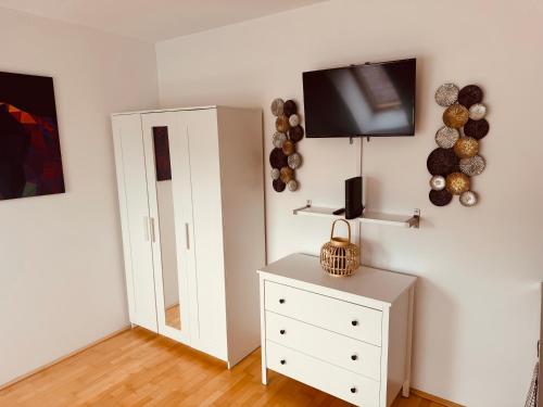 TV a/nebo společenská místnost v ubytování Enns Sleep Apartment