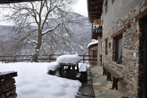 Το Agriturismo Curt d'Amun - Rore Valle Varaita τον χειμώνα