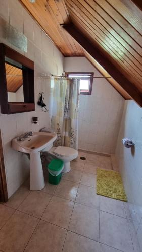 Ванная комната в Cabañas Brisas Del Lago