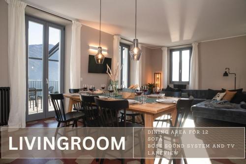 Ruang duduk di Villa al Castello - Pool - direkte Seefront - 12 Gäste - 4SZ - 4 Bäder