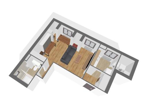 a rendering of a house floor plan at Le CinéRêve l 20' Paris l Netflix l Fibre l Parking in Boissy-Saint-Léger