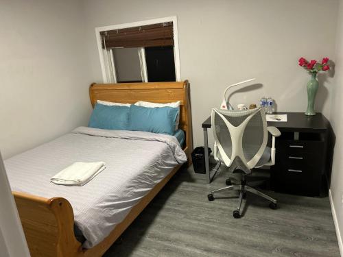 Postel nebo postele na pokoji v ubytování Cozy room D
