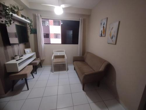 Posezení v ubytování Apartamento em Ponta Negra _ Natal RN