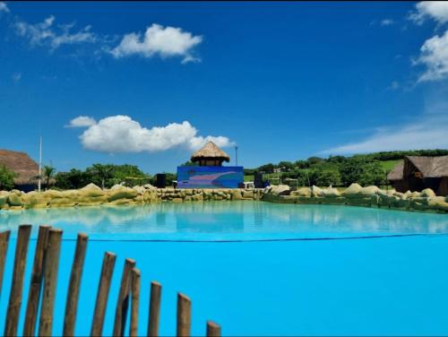 a view of the pool at a resort at Sharick Beach House in Tubará