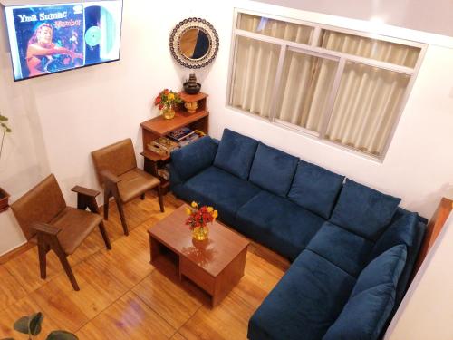 Ruang duduk di El Ave Azul Boutique Hotel Cusco