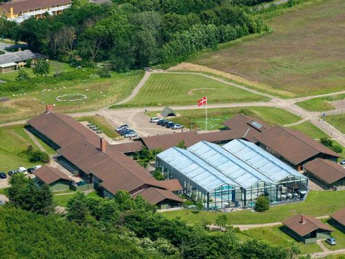 an overhead view of a building with a lot of glass at 6 person holiday home on a holiday park in Hanstholm in Hanstholm