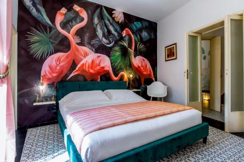 Tempat tidur dalam kamar di Palazzo D'Arte - Luxury Home - Ragusa Centro