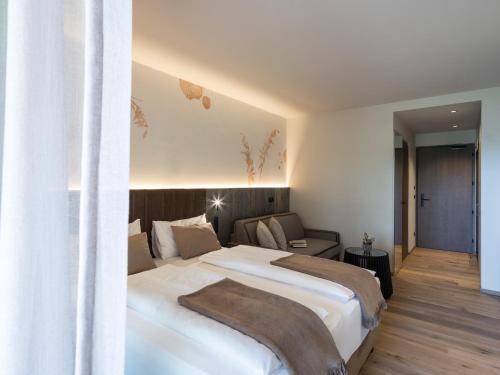 Cama o camas de una habitación en Arieshof Castell