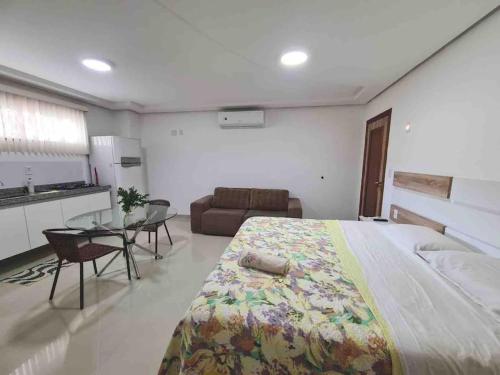 Postel nebo postele na pokoji v ubytování Flat completo próximo ao INPA