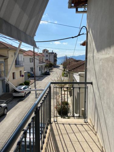 a view from the balcony of a house at ZoYa ‘s Apartments in Agria