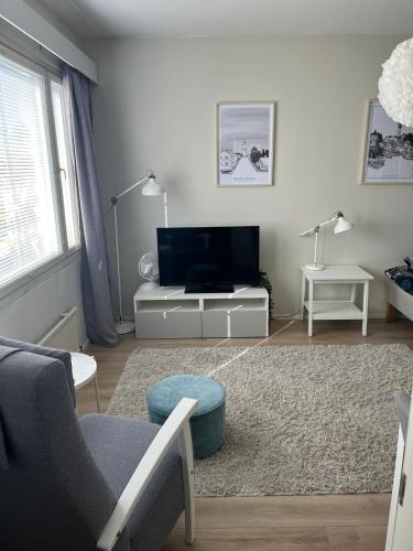 TV a/nebo společenská místnost v ubytování Kodikas yksiö