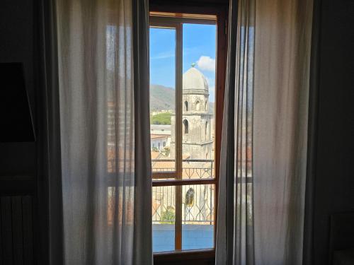 a view of a building from a window at B&B dei Rota Affittacamere Mercato San Severino Salerno in Mercato San Severino