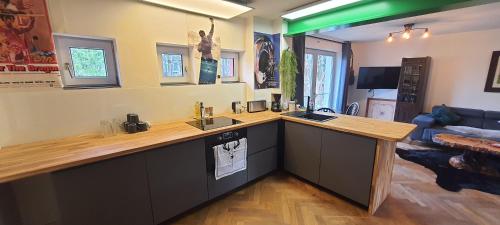 Η κουζίνα ή μικρή κουζίνα στο Small Lake Apartment