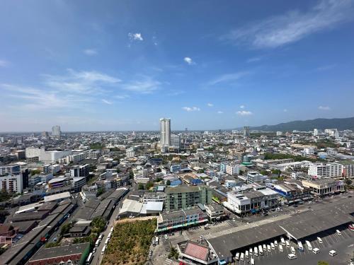 an aerial view of a city with buildings at REWADI HOUSE in Hat Yai