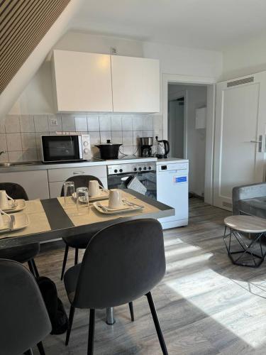Dapur atau dapur kecil di Ferienwohnung Lohfelden Vibes