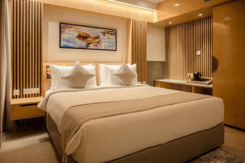 Krevet ili kreveti u jedinici u okviru objekta HOTEL LAKE VIEW