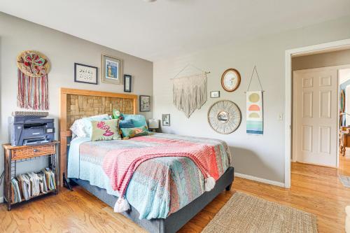 a bedroom with a bed and a tv in it at Escondido Home Private Pool, 2 Grills and Fire Pit! in Escondido