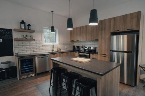 Kuchyň nebo kuchyňský kout v ubytování Cottage 42 de la Réserve