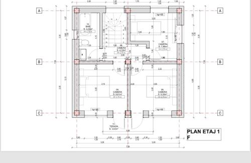 a floor plan of a house with drawings at Luxury Villa in Suceava