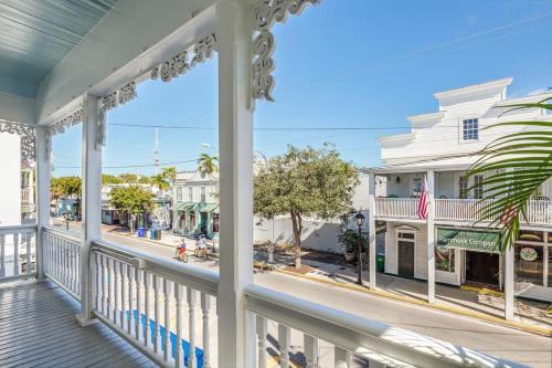 a view from the porch of a house at Sky Suite On Duval in Key West