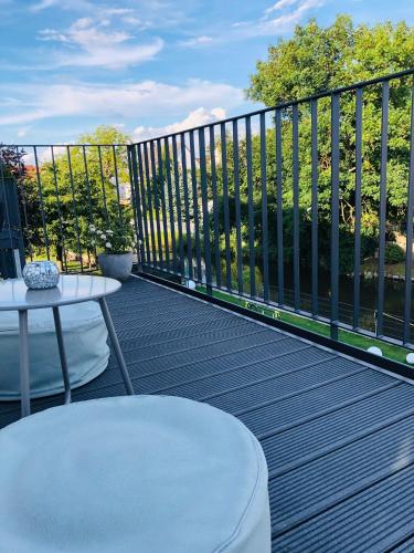 Balkoni atau teres di ViCas Ferienwohnung