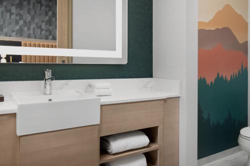 Un baño de SpringHill Suites by Marriott Sandpoint