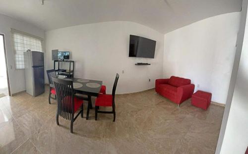 Η κουζίνα ή μικρή κουζίνα στο Apartamentos Tampico-Altamira
