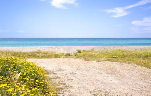 eine unbefestigte Straße, die zum Strand mit dem Meer führt in der Unterkunft Stunning Apartment In San Severo in San Severo
