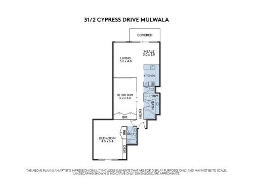 a floor plan of the westchester bypass barn milka at Yarrawonga Lakeside Apartment 31 in Mulwala