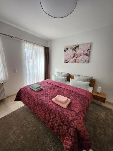 Ένα ή περισσότερα κρεβάτια σε δωμάτιο στο Heine`s Hof